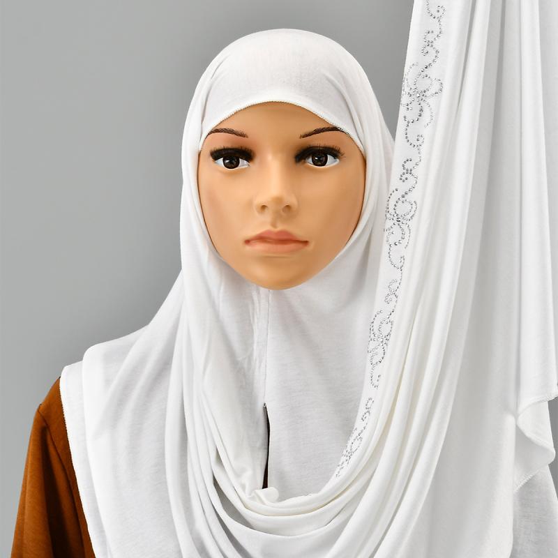 ターバン レディース 女性用 単色 フリル ラインストーン アシンメトリー 楽ちん 簡単装着 ヘッドスカーフ エスニック 民族調 クリスタルリネン 麻素材