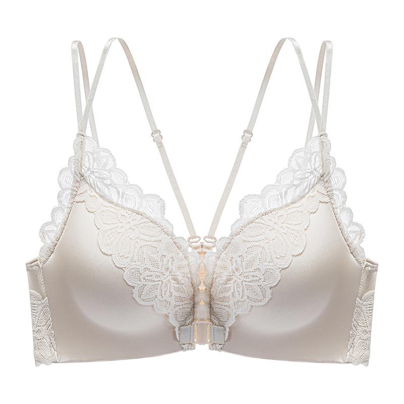 ブラジャー レディース フロントホック ノンワイヤー ヒョウ柄 寄せ上げ 谷間メイク 小胸さん向け プッ..