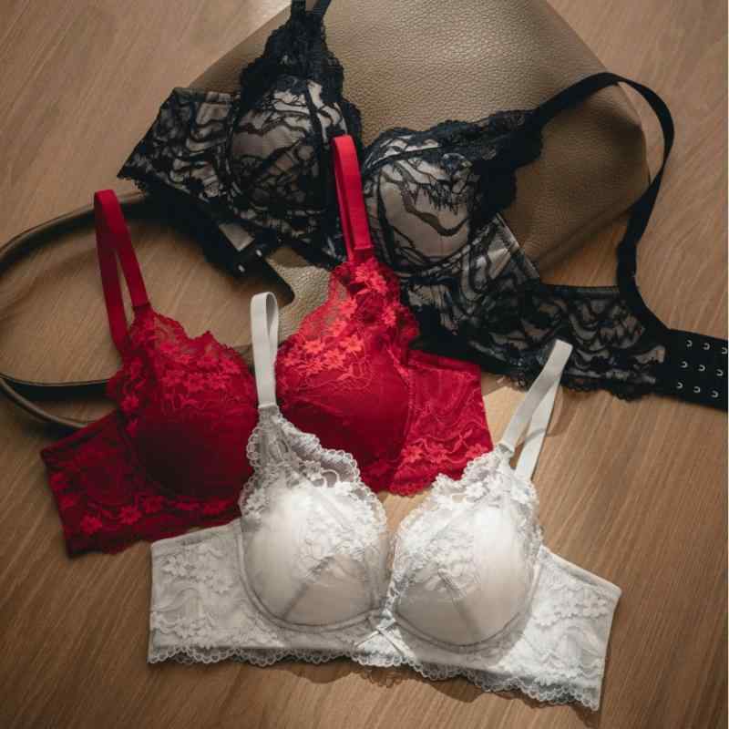 ブラジャー ショーツセット レディース セクシー 純欲風 レース ノンワイヤー 小胸 ボリュームアップ ..