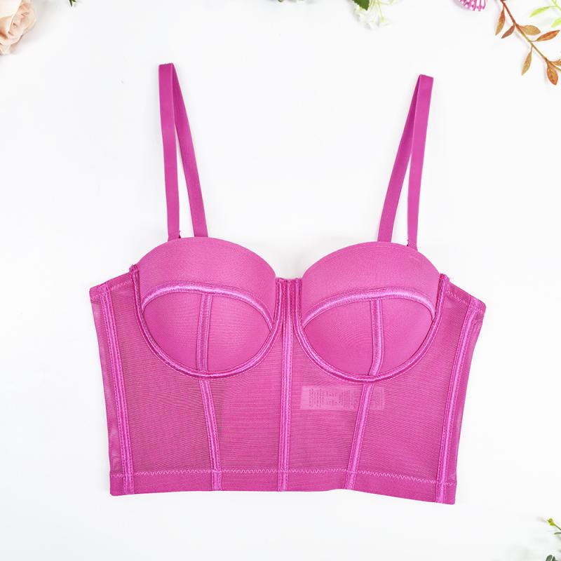 ブラトップ レディース 春夏 欧米風 メッシュ キャミソール インナー トップス バックオープン スポーツ フィットネス ヨガウェア バストアップ ホールド感 ボーン入り ビスチェ 通気性 吸湿速乾 接触冷感