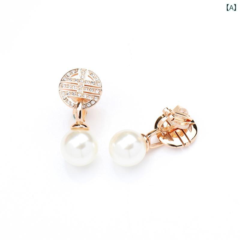 耳飾り レディース ピアス イヤリング レトロ アンティーク 福文字 縁起物 フェイクパール 揺れる シンプル ゴールド シルバー 合金 普段使い デイリー