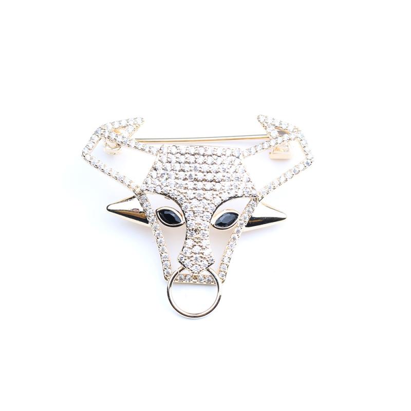 ・主な素材: 銅・対象: 男女兼用・カラー: ゴールド・スタイル: シンプル・種類: ブローチ