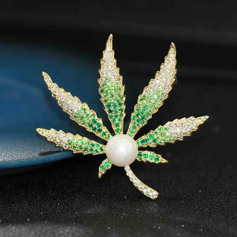 ・カテゴリ: ブローチ・性別: レディース・素材: 銅製・機能: 多機能・カラー展開: ゴールドグリーン、ゴールドレッド