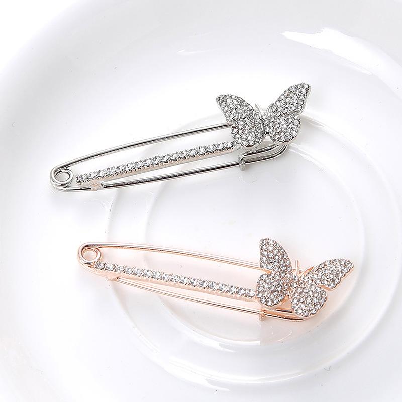 ブローチ レディース 蝶 バタフライ ジルコニア ラインストーン 日韓風 かわいい シンプル おしゃれ 服..