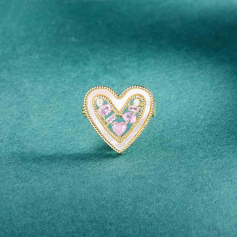 ブローチ レディース ジルコニア ハート形 精巧 繊細 上品 エレガント 輝く 華やか 銅製 電気メッキ加工 ピン アクセサリー スーツ ジャケット カーディガン ワンピース ブラウス ストール フォーマル 通勤 オフィス 普段使い