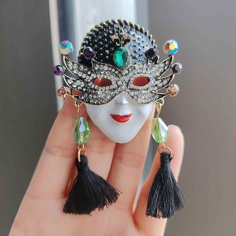 ・素材: 合金・デザイン: 女王マスク・加工方法: 電気メッキ・流行要素: スマイル・機能: 装飾・スタイル: 個性的・対象: 男女兼用・カテゴリ: ブローチ