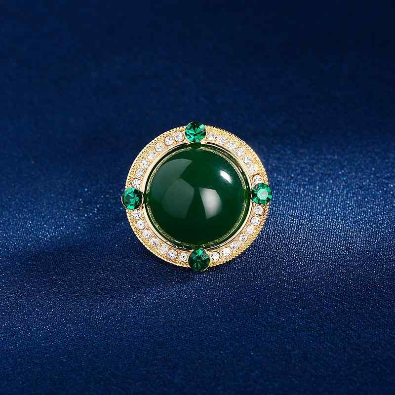 ブローチ レディース レトロ 高級感 幾何学 円形 ラインストーン 合金製 電気メッキ加工 ラペルピン コート スーツ ジャケット ワンピース フォーマル カジュアル 通勤 オフィス アクセサリーピン