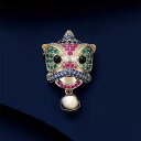 ブローチ 男女兼用 獅子モチーフ ベル飾り ヴィンテージ レトロ 中国風 襟元留め ストールピン 露出防止 合金製 ラインストーン 上品 個性的 ファッション雑貨 和装小物