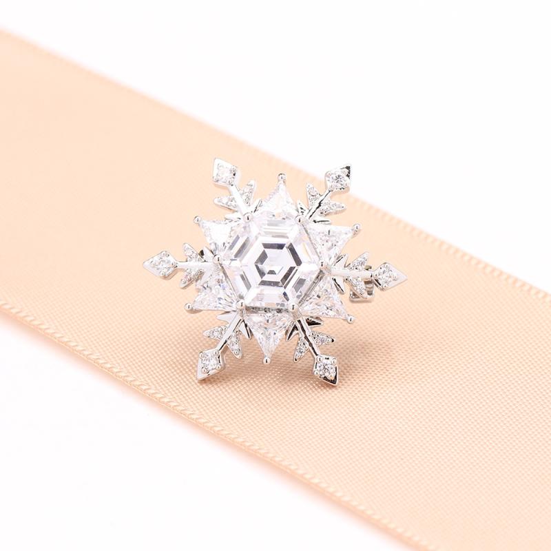 ・素材: ジルコニア・加工技術: 象嵌・象嵌素材: ジルコニア・カラー展開: ゴールド×ホワイト、シルバー×ホワイト・デザイン要素: 雪の結晶、五芒星、八芒星・機能: 記念品、装飾、多機能、調節、2WAY、ギフト、固定・スタイル: キュート...