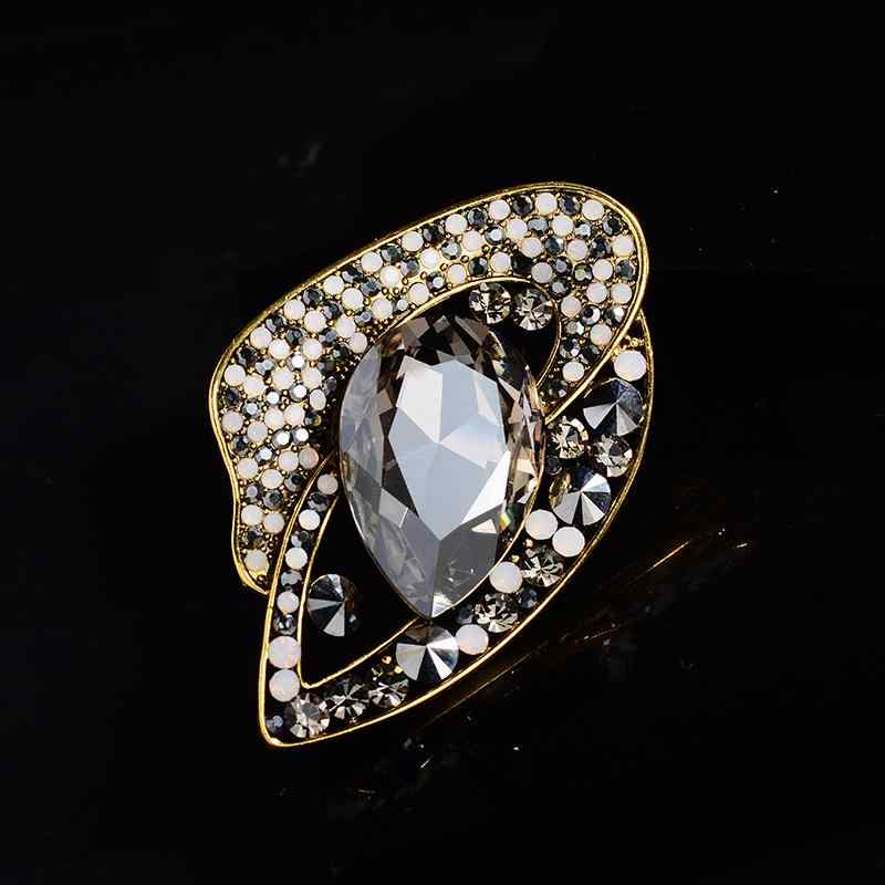 ブローチ レディース 欧米風 レトロ フライングソーサー クリスタル ラインストーン 高級感 エレガント..