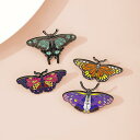 ブローチ 男女兼用 蝶 昆虫 動物モチーフ キャラクター かわいい おしゃれ 個性的 亜鉛合金 金属製 電気メッキ加工 バッジ ピンブローチ 学生 通学用 普段使い リュック 鞄 飾り アクセサリー ワンポイント