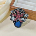 ブローチ レディース コサージュ ピンバッジ 花束 クリスタル レッド ヒトデ モチーフ アクセサリー 合金 電気メッキ加工 おしゃれ かわいい 上品 華やか 普段使い フォーマル イベント スーツ アクセント 固定ピン