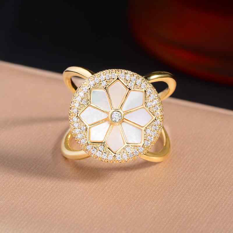 アクセサリー ユニセックス 韓国風 スカーフリング シェル ジルコニア ラウンド マフラークリップ 衣服..