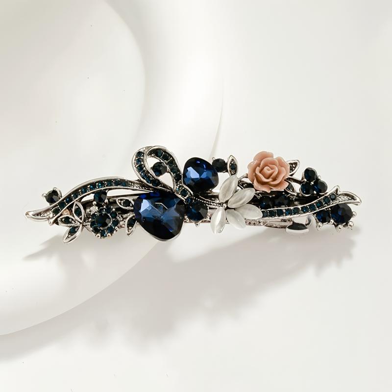 ヘアクリップ レディース 女性用 ママ レトロ クラシック エレガント 優雅 高級感 上質 バレッタ スプ..