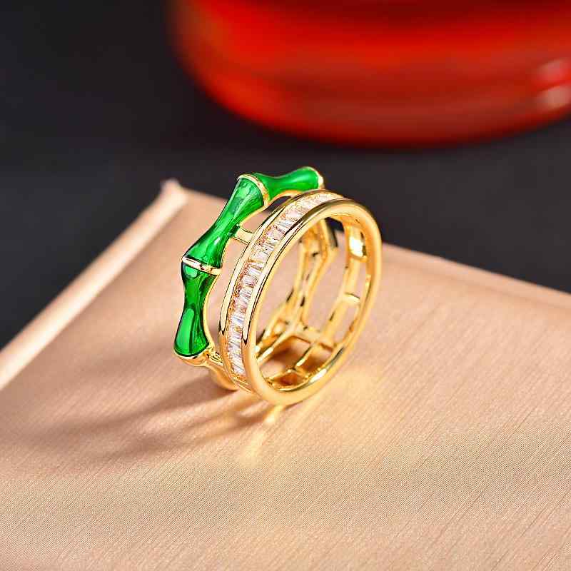 スカーフリング マフラーリング 男女兼用 竹モチーフ 円形 幾何学模様 個性的デザイン 高級感 上品 エ..