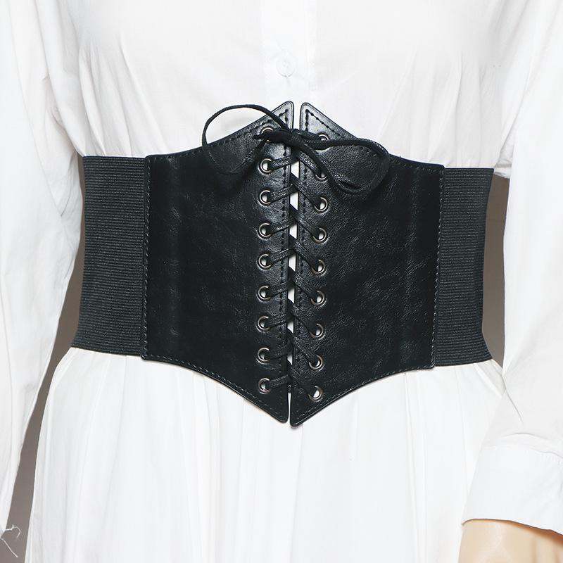 太ベルト レディース 伸縮性 ウエストマーク ワイド フェイクレザー ブラック ワンピース ドレス ジャケット スーツ カジュアル 着回し オールシーズン おしゃれ