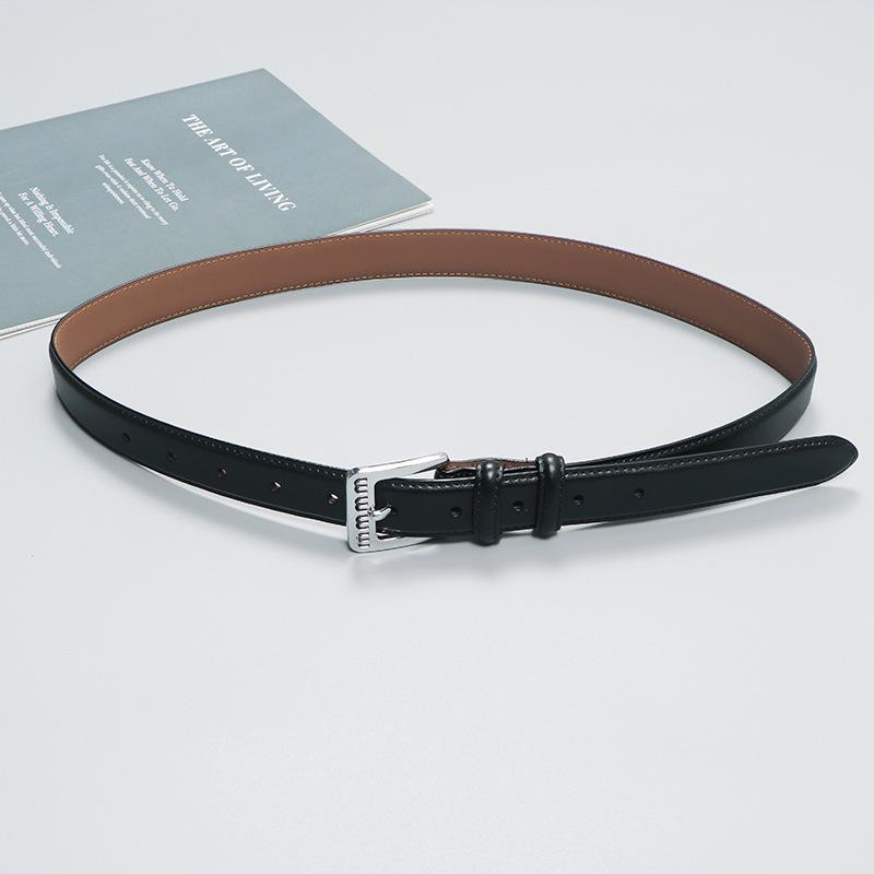 ベルト ユニセックス ヴィンテージ パンク 本革 レザー 牛革 レタリング メタルバックル ピンバックル デニム ジーンズ カジュアル 秋..