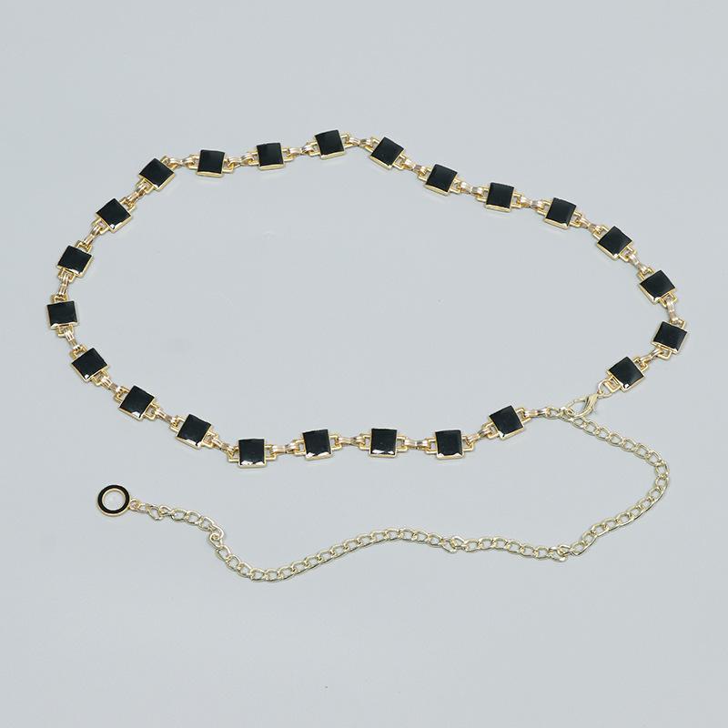 ・素材: 金属・バックル素材: 合金・留め具: フック・カラー展開: ブラック/ゴールド, ブラック/シルバー, ホワイト/ゴールド, ホワイト/シルバー・幅: 細め（2cm未満）・長さ: 102cm・スタイル: オールマイティ・スタイルカテゴリ: ファッション通勤・流行要素: 民族風/国風