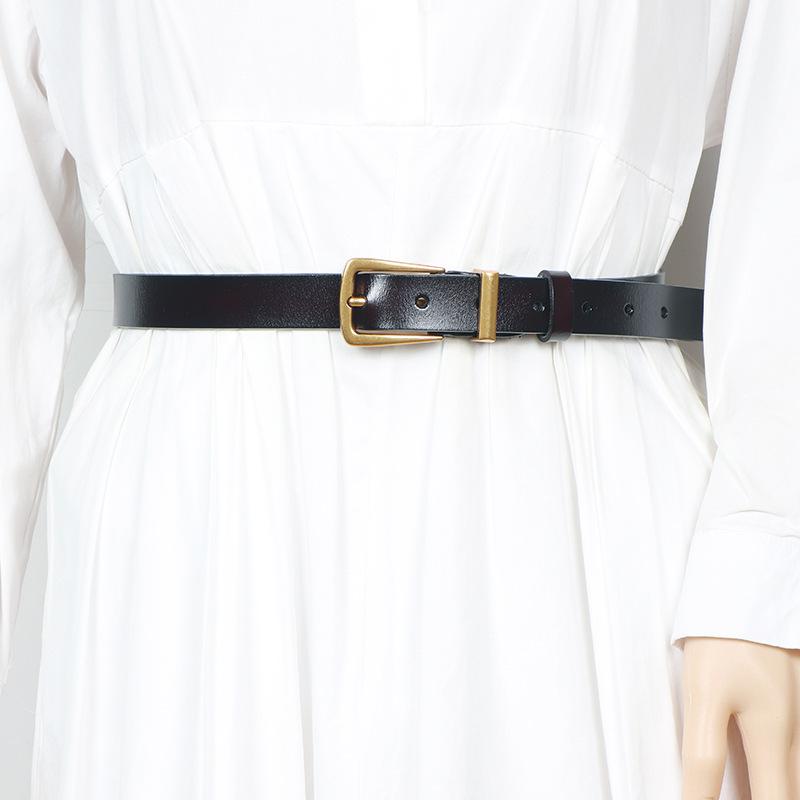 ベルト レディース 女性用 本革 牛革 デニム ジーンズ パンツ 普段使い カジュアル 通勤 オフィス おし..