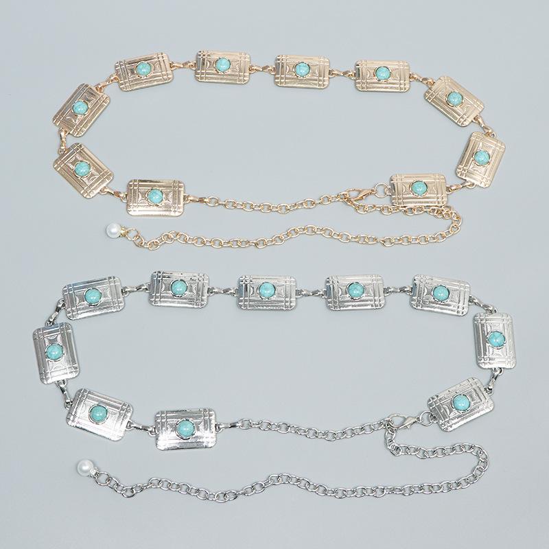 ベルト レディース ウエストチェーン 腰飾り レトロ ヴィンテージ 花柄 民族風 おしゃれ かわいい メタル 合金 ゴールド 金色 シルバー 銀色 ワンピース ドレス スーツ ジャケット フォーマル カジュアル パーティー オフィス 通勤 普段使い