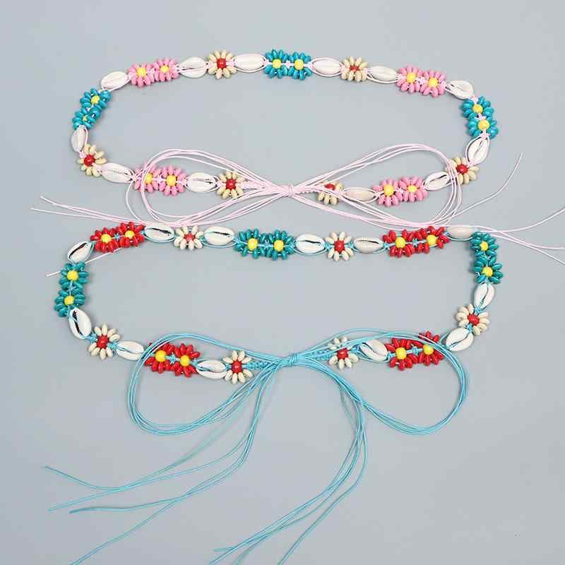 ヘッドドレス レディース チベット様式 額飾りチェーン 民族風 ネックレス ポンポン 髪飾り ヘアゴム ..