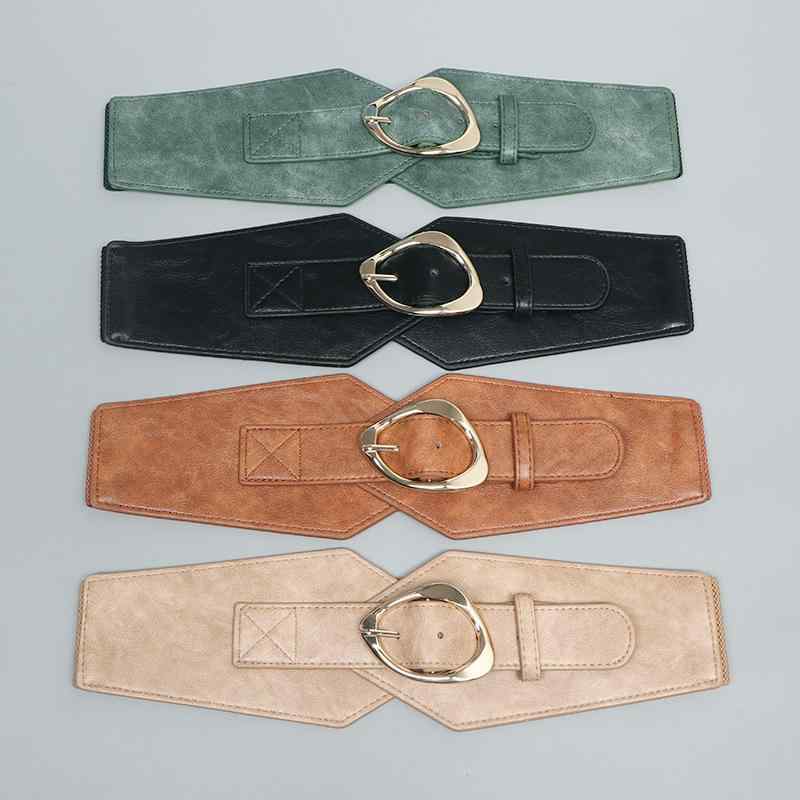 ベルト レディース 太幅 ゴム フェイクレザー ウエストマーク 伸縮性 ワンピース アウター セーター ダウンジャケット オフィスカジュアル 上品 ブラック グリーン キャメル カーキ