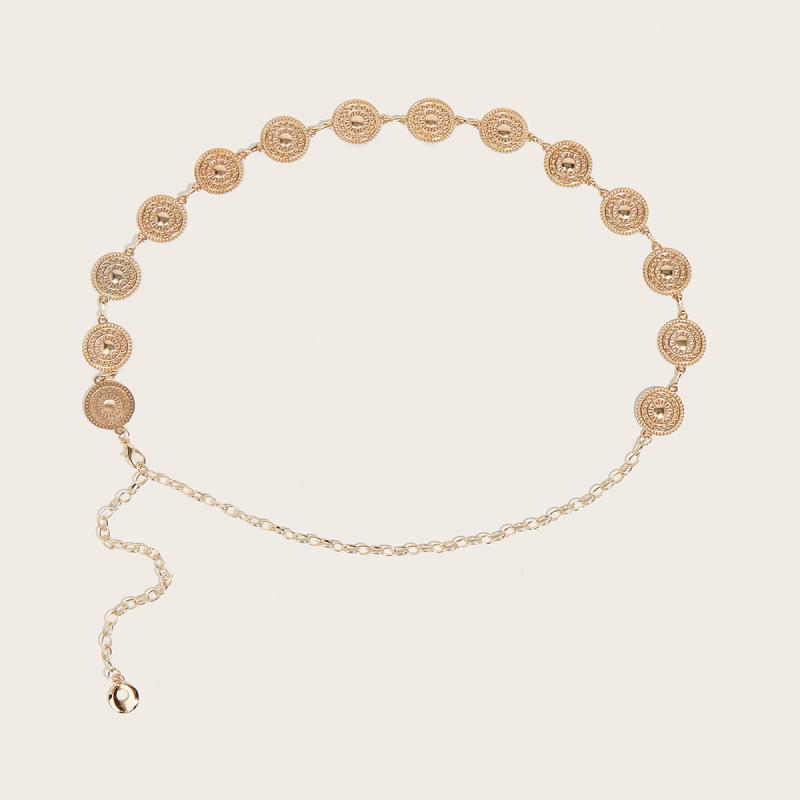 ウエストチェーン レディース 女性用 レトロ ヴィンテージ エレガント 細ベルト スリムベルト ウエスト..