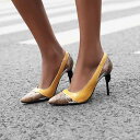 パンプス レディース ポインテッドトゥ 浅履き ピンヒール高め シルバー 無地 合成皮革 フェイクレザー スリッポン セクシー エレガント 普段使い オフィス ...