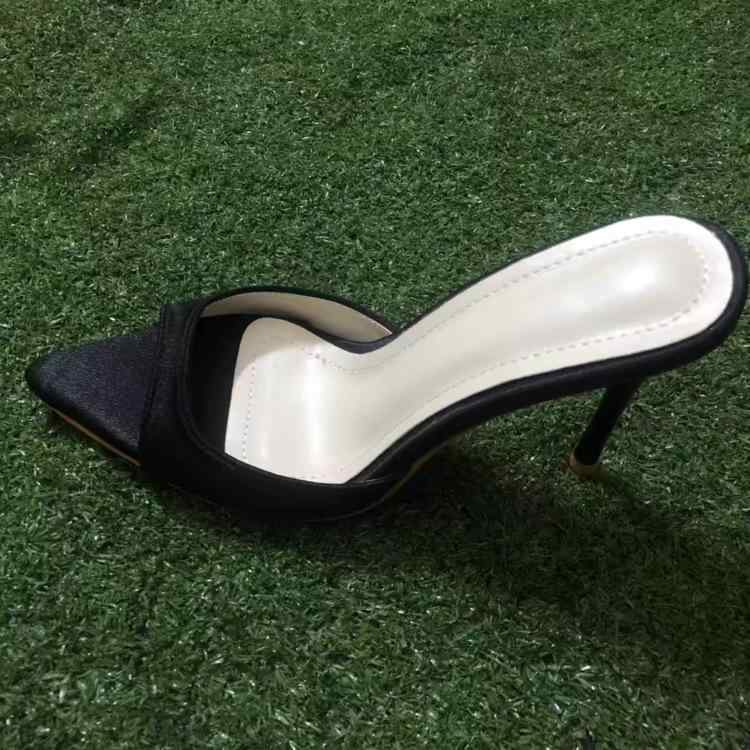 サンダル レディース 婦人靴 春夏 シンプル おしゃれ 着回し 無地 ポインテッドトゥ 細ヒール ピンヒー..