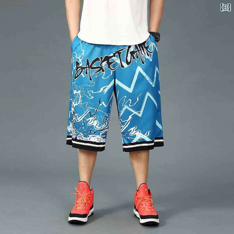 ショートパンツ メンズ 夏 薄手 花柄 スポーツ バスケットボール ビーチ リゾート 水陸両用 大きいサイズ ゆったり ルーズフィット ハーフ丈 通気性 吸湿速乾 接触冷感 軽量 ポリエステル 綿混 ブラック ブルー