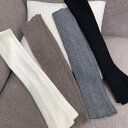 レッグウォーマー レディース ウール カシミヤ混 ニーハイ 膝上丈 クシュクシュ ルーズソックス風 細リブ 無地 暖かい 防寒 ヨガ ダンス 普段使い 部屋着 秋冬 白 黒 グレー ダークブラウン(x2)