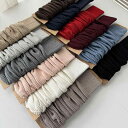 レッグウォーマー レディース 韓国風 ルーズソックス クシュクシュ ウール 厚手 あったか 保温 防寒 足カバー 冷え対策 白 黒 グレー カーキ 秋冬(x2)