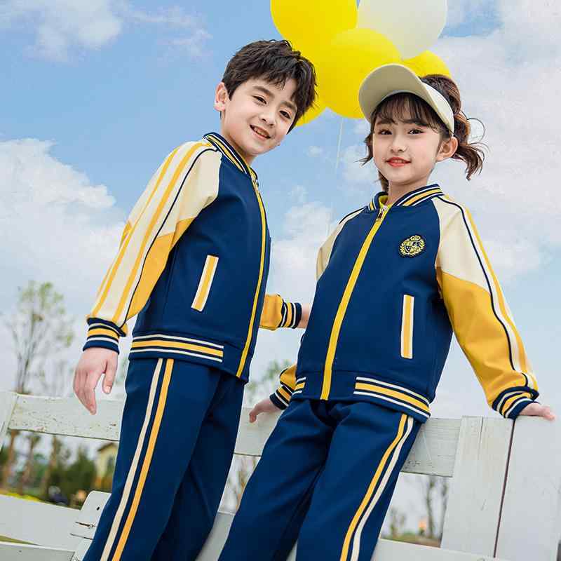 校服セット 男の子 女の子 キッズ 小学生 幼稚園 運動会 クラス服 園服 春秋 長袖 トップス ズボン 学院風 英倫風 スポーツ 田園風 柔らかい ジッパー式