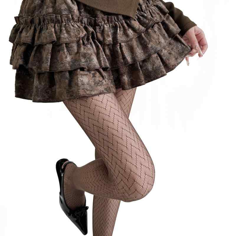 パンスト レディース 女性用 春夏 日系 ウェーブ柄 シームレス 超薄手 シアー 透け感 伝線防止 美脚 ナイロン 網タイツ ストッキング セクシー ブラック 黒 ブラウン 茶系 グレー 灰 オフホワイト アイボリー