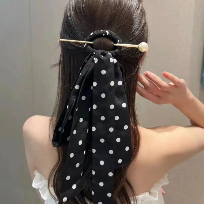 髪飾り レディース 春夏 チュール リボン フラワー かんざし ヘアアクセサリー ヘッドドレス ヘアバンド チャイナ風 レトロ 上品 高級感 グリーン系 ブラック 浴衣 着物 和装 パーティー イベント