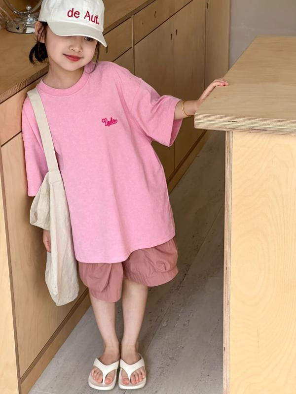 半袖Tシャツ ショートパンツ 女の子 ジュニア 子供服 セットアップ 夏 カジュアル 普段着 運動 スポー..