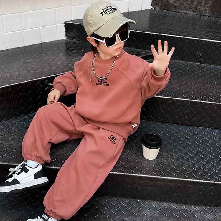 セットアップ 男の子 春秋 スウェット トレーナー ジャージ 上下セット コットン スポーツウェア 長袖 ..