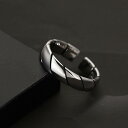 指輪 メンズ レディース S925シルバー シンプル 個性的 レトロ ヴィンテージ クール ストリート ヒップホップ トレンド オープンリング フリーサイズ 人...