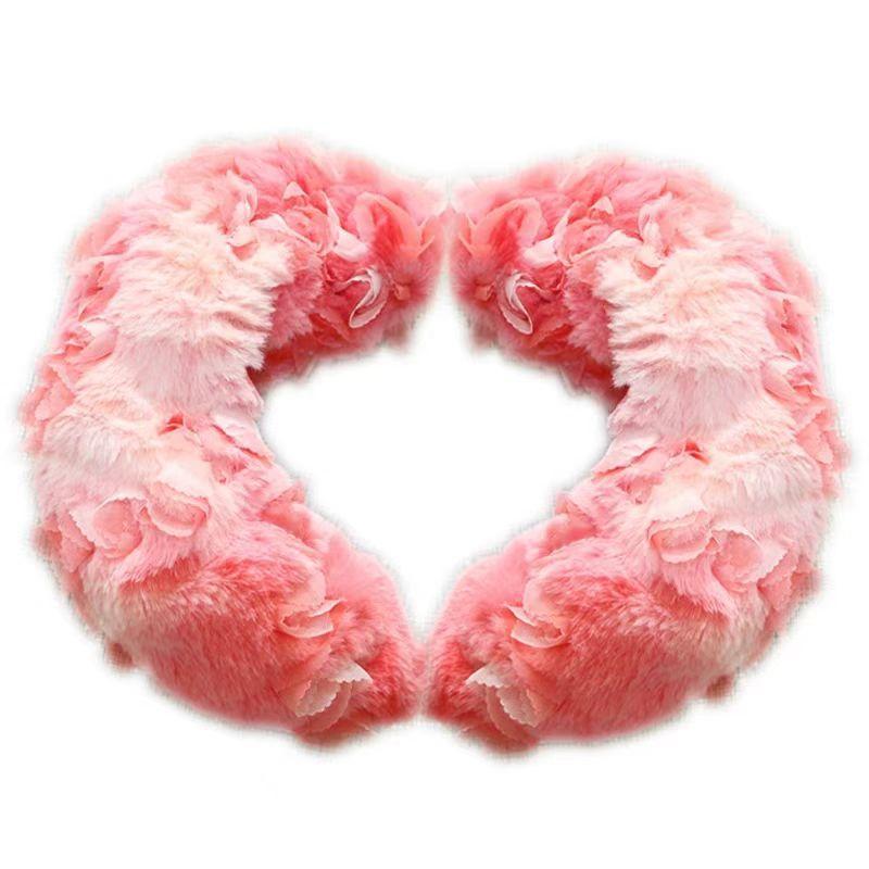 スケート靴カバー フィギュアスケート用 ブレードプロテクター 吸水性 速乾 保護 かわいい ピンク ふわふわ モコモコ フリース素材 滑り止め