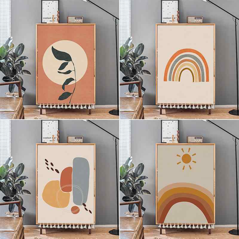 のれん 北欧風 インスタ風 布製 リネン調 キッチン 食器棚 本棚 シューズラック リビング 小窓 目隠し 防塵 突っ張り式 穴あけ不要 間仕切り カーテン(x2)