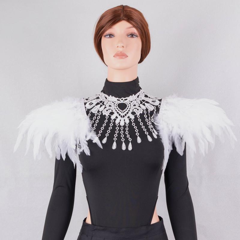 コスチューム レディース ハロウィン イベント 演劇 ステージ 結婚式 パーティー ホワイト レース フェ..