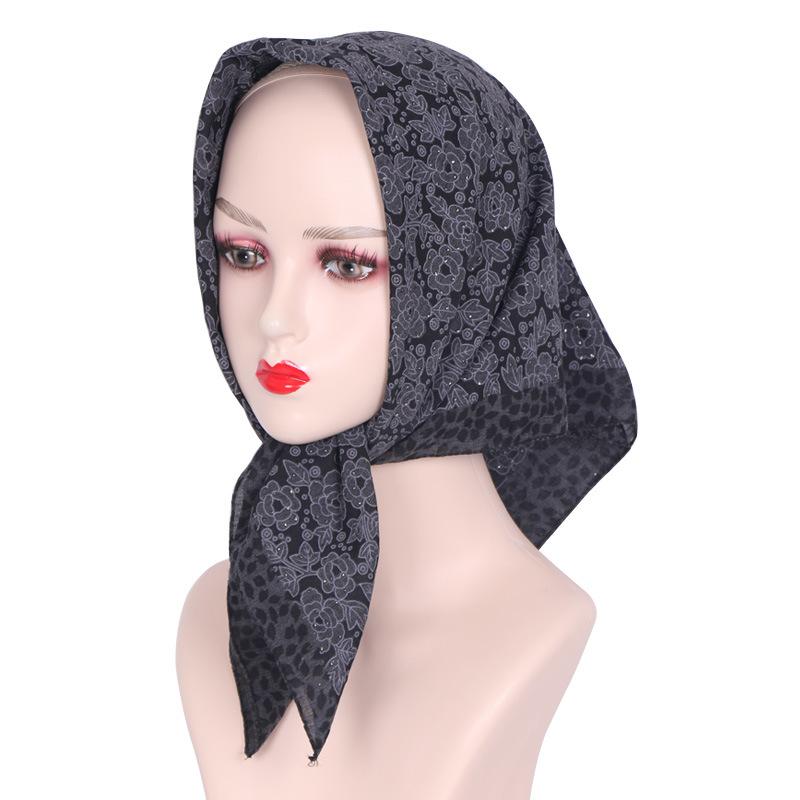 スカーフ レディース ミニスカーフ ヘッドスカーフ ターバン バンダナ ラインストーン キラキラ 薄手 軽量 防塵 紫外線対策 UVカット ..