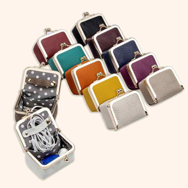 がま口財布 ユニセックス 男女兼用 本革 牛革 ミニ コンパクト 軽量 無地 コインケース アクセサリーポ..