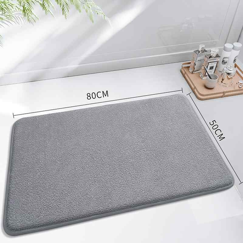 ・主な素材: ポリエステル・形状: 正方形・柄: 無地・洗濯方法: 手洗い可能・カラー展開: グレー、ベージュ・サイズ展開: 40×60cm、50×80cm、60×90cm、80×120cm・使用場所: 浴室・スタイル: モダンシンプル