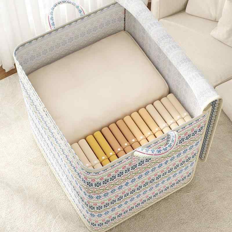 収納ボックス 衣類 布団 厚手 大容量 オックスフォード生地 折りたたみ式 家庭用 多機能 キューブ型 整理ケース リビング 寝室 クローゼット 押入れ 引越し 衣替え 防塵 無臭 シンプル デザイン