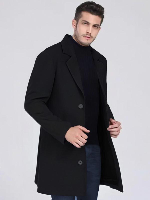 コート メンズ スリムフィット 細身 メルトンアウター ポリエステル カジュアル 通勤 おしゃれ スタイリッシュ トレンチコート スプリングコート テーラードカラー 襟付き ミドル丈 ハーフ丈 アウター 春秋