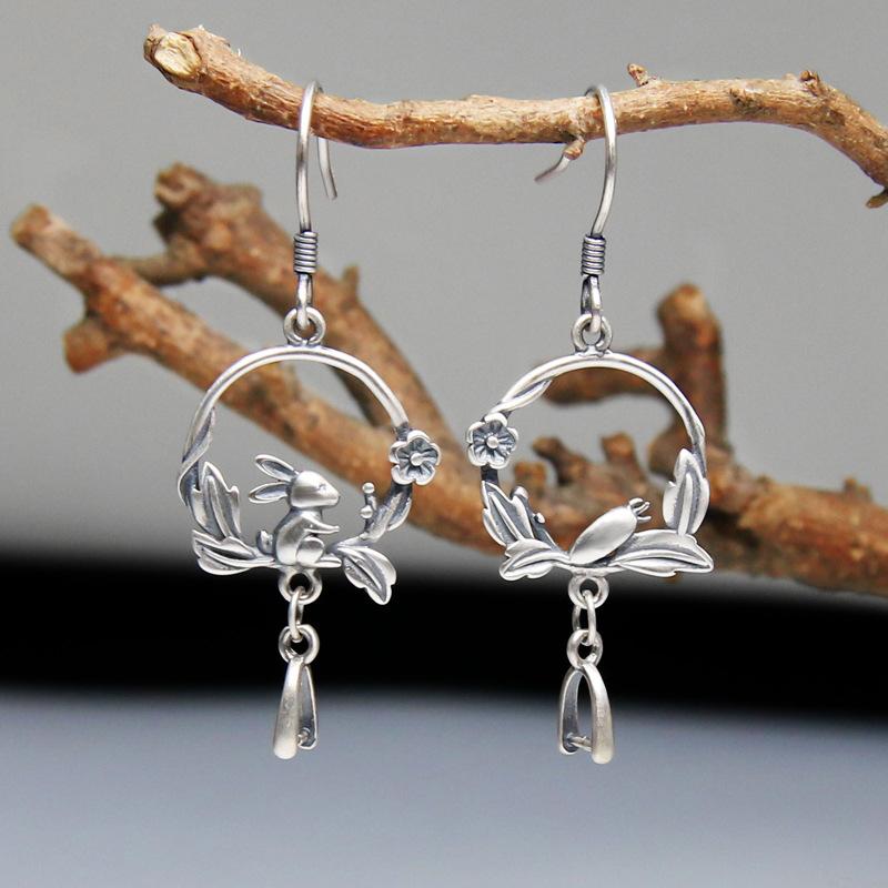 ピアス イヤリング レディース 女性用 DIY ハンドメイド 925シルバー スターリングシルバー レトロ エ..