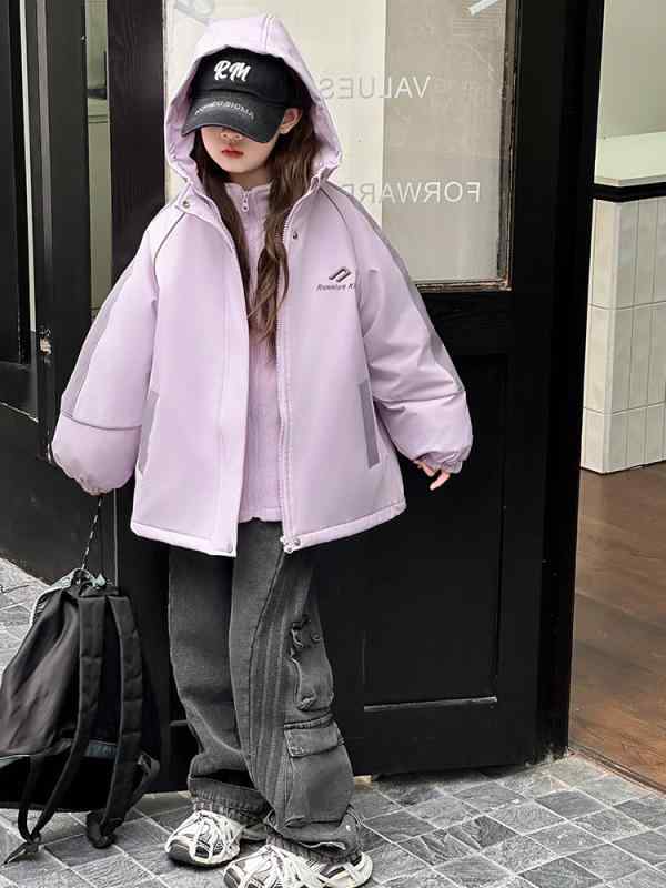 アウター 女の子 キッズ ジュニア 秋冬 厚手 防寒 3WAY マウンテンパーカー ウィンドブレーカー 韓国風..