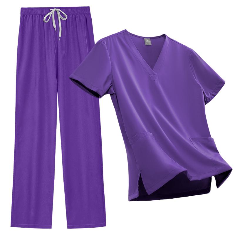 医療用白衣 ナース服 男女兼用 ベーシック 軽量 薄手 吸汗速乾 ストレートパンツ 医療 介護 病院 クリニック 受付 作業着 ユニフォーム ポリエステル スパンデックス