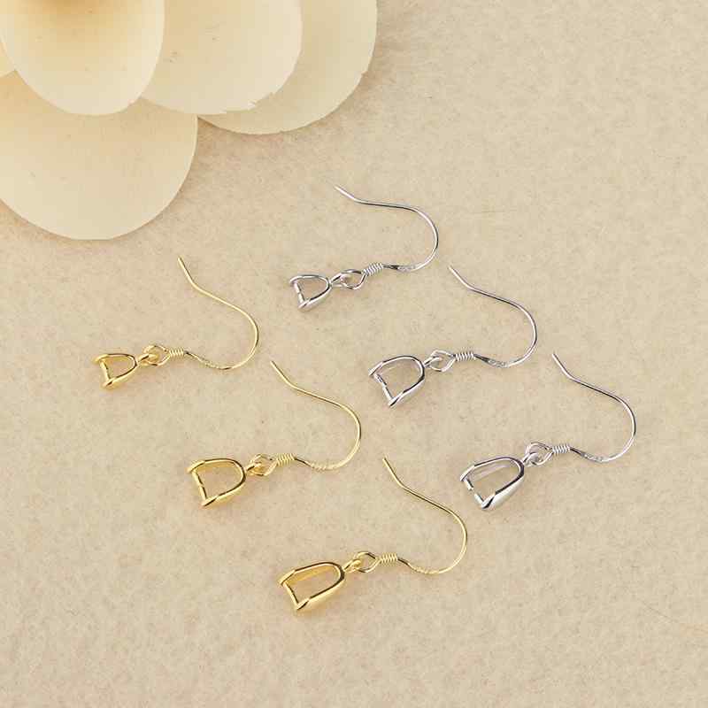 アクセサリーパーツ 925シルバー ピアスフック クラスプ ピアス針 翡翠 水晶 チャーム用 ペンダント 連..